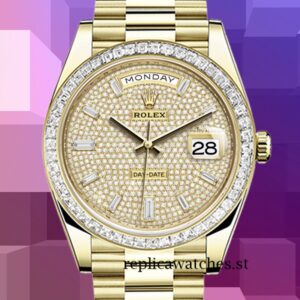 Rolex Day-Date m228398tbr-0036 Men's 40mm Diamond Paved Dial