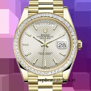 Rolex Day-Date Men's m228398tbr-0005 40mm Silver Dial