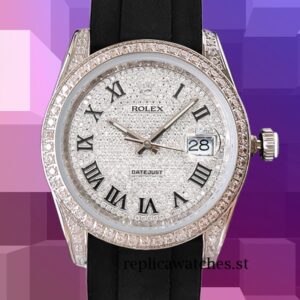 Rolex Datejust 40mm Men's 116200 Diamond Paved Dial Silver-tone