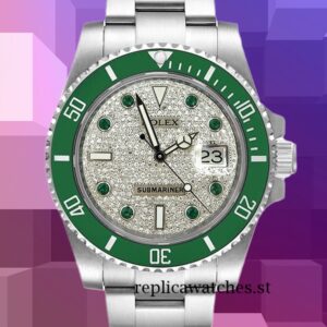 Rolex Submariner 40mm Men's 116610 Automatic Diamond Paved Dial