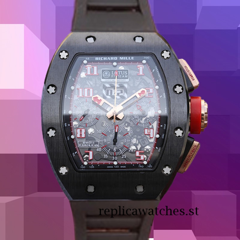 Richard Mille RM011 Around 50*40mm Men RM011-001 Transparent Dial