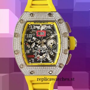 Richard Mille RM011 RM011-025 Around 45mm Men Transparent Dial Silver-tone