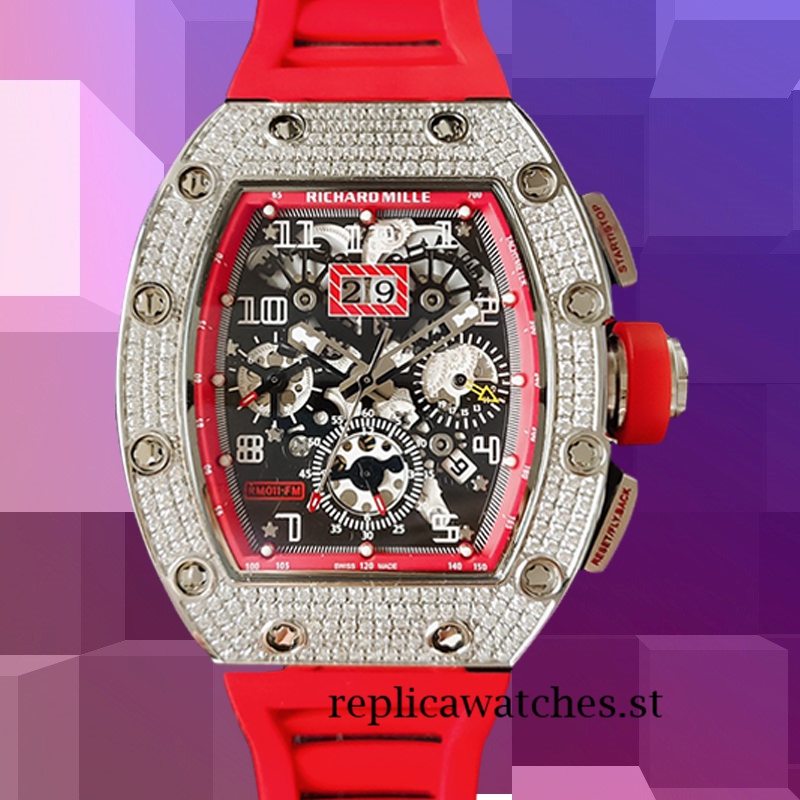 Richard Mille RM011 Men Around 45mm RM011-027 Silver-tone