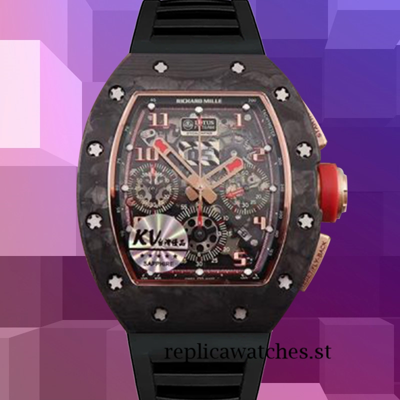 Richard Mille RM 011 Men RM 011 Around 41mm Black Transparent Dial