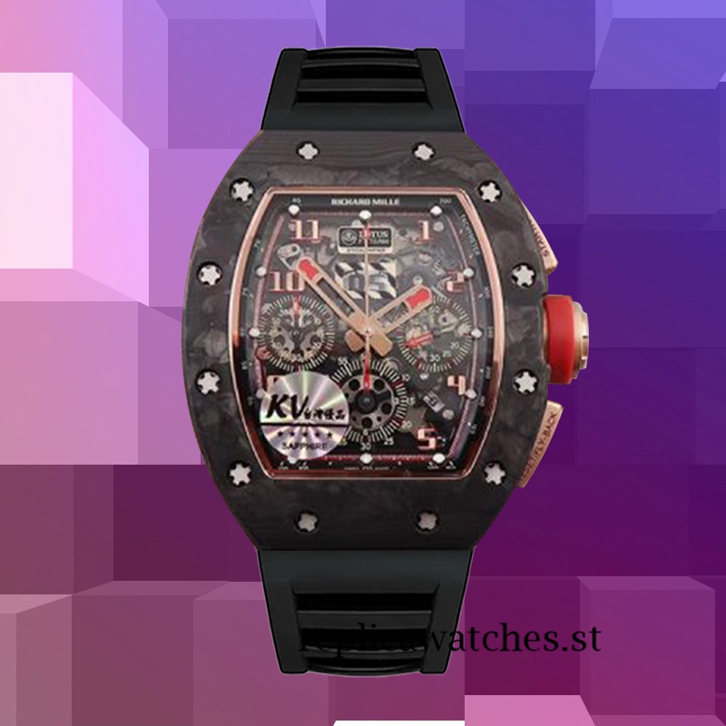 Richard Mille RM 011 Men RM 011 Around 41mm Black Transparent Dial - Image 2