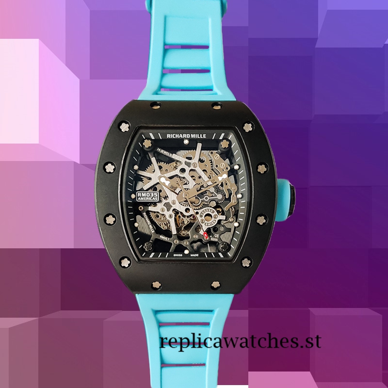 Richard Mille RM35 Men RM35-013 Around 48*40mm Black-tone Skeleton Dial - Image 2