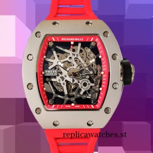 Richard Mille RM35 Men Around 48*40mm RM35-018 Skeleton Dial Silver-tone