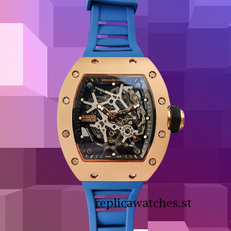 Richard Mille RM35 Around 48*40mm Men RM35-026 Skeleton Dial Rose Gold-tone - Image 2