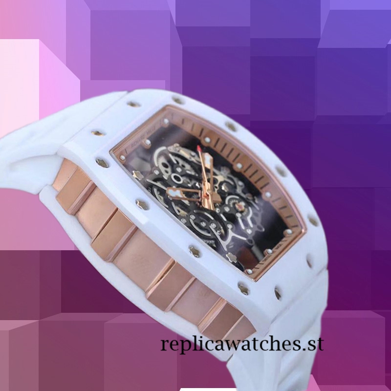Richard Mille RM055 Men Around 50*42mm RM055-006 Transparent Dial - Image 3