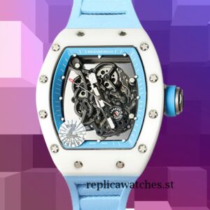 Richard Mille RM055 RM055-010 Men Around 50*43mm Transparent Dial White