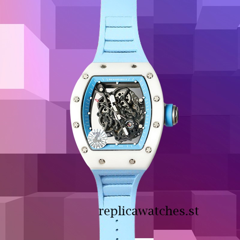 Richard Mille RM055 RM055-010 Men Around 50*43mm Transparent Dial White - Image 2