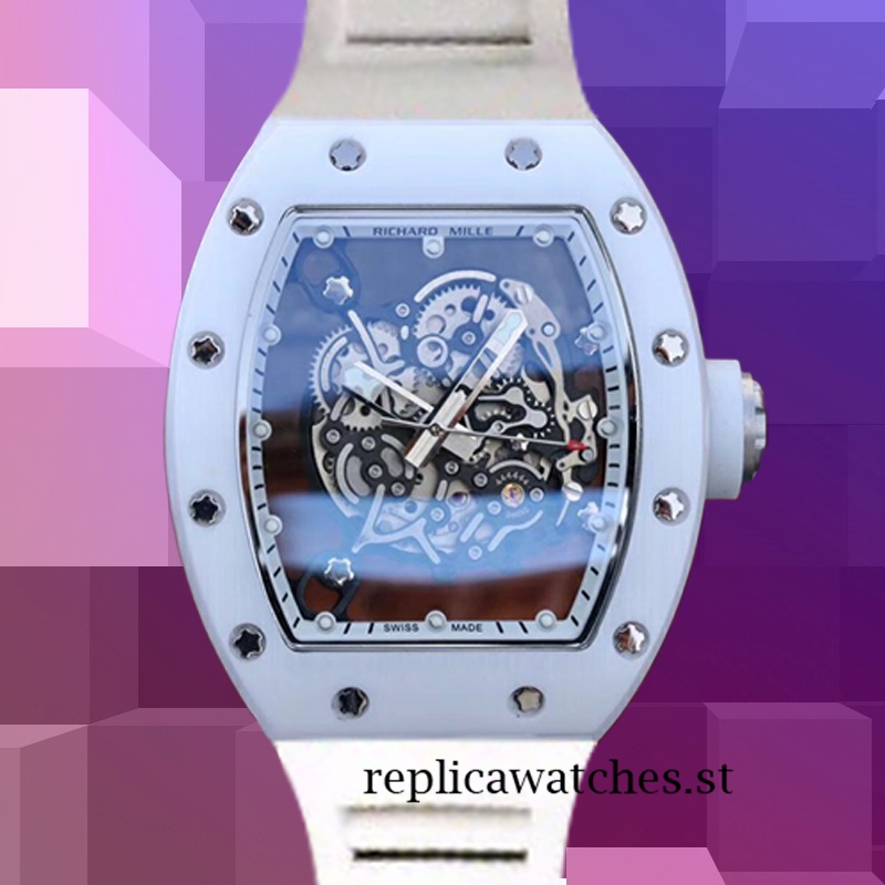 Richard Mille RM055 Around 50*43mm RM055-014 Men White
