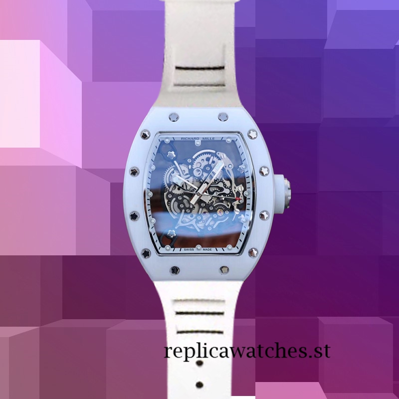 Richard Mille RM055 Around 50*43mm RM055-014 Men White - Image 2