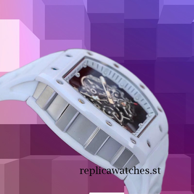 Richard Mille RM055 Around 50*43mm RM055-014 Men White - Image 3