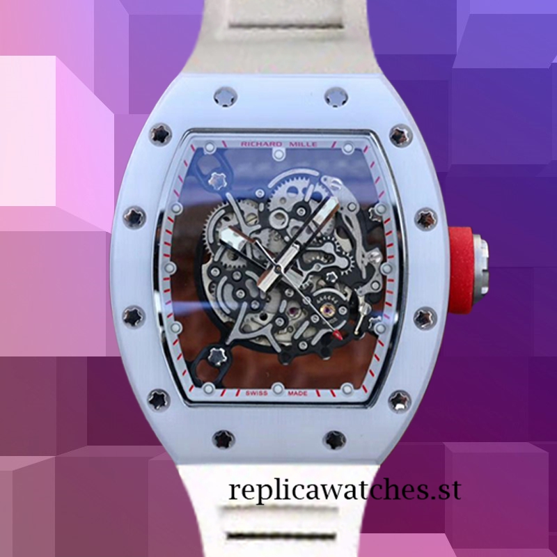 Richard Mille RM055 Men RM055-015 Around 50*43mm White Mechanical