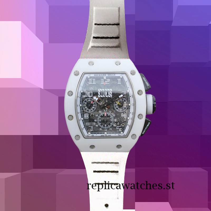 Richard Mille RM011 Around 50*40mm Men RM011-012 White Automatic - Image 2