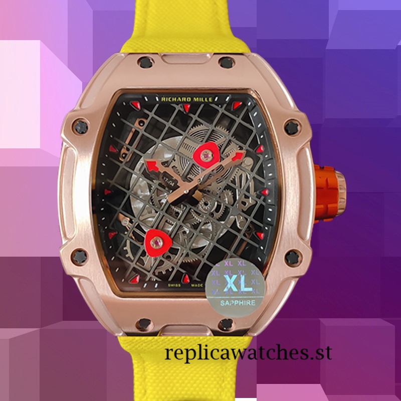 Richard Mille RM27-04 Around 38*48mm Men RM27-04-004 Mechanical Rose Gold-tone