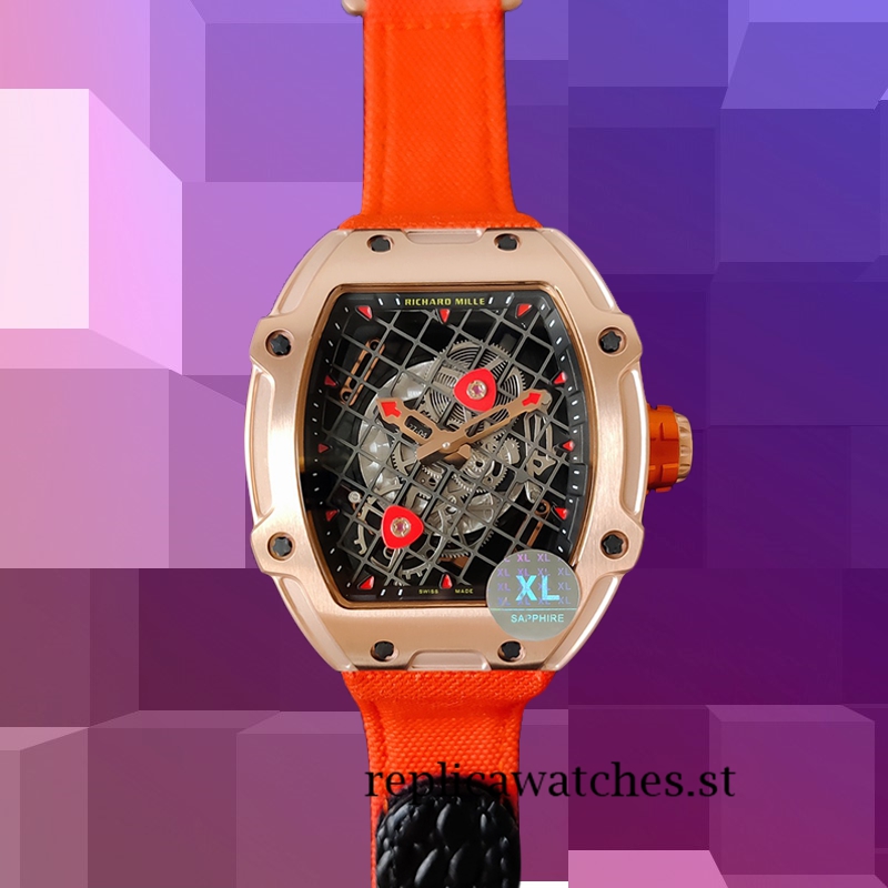 Richard Mille RM27-04 Around 38*48mm Men RM27-04-004 Mechanical Rose Gold-tone - Image 6