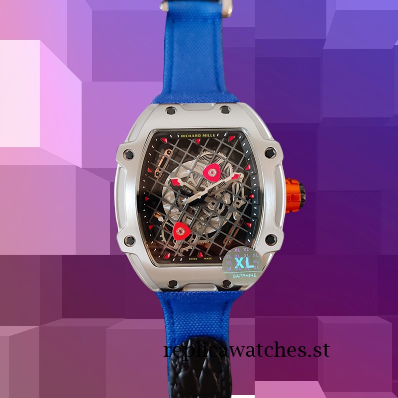 Richard Mille RM27-04 Men Around 38*48mm RM27-04-005 Transparent Dial Silver-tone - Image 6