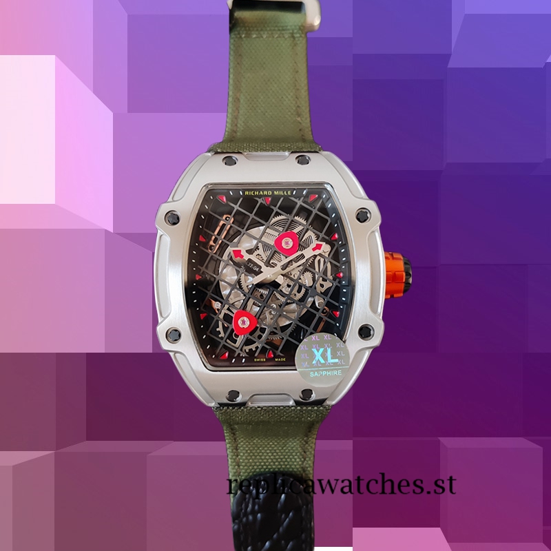 Richard Mille RM27-04 Men Around 38*48mm RM27-04-005 Transparent Dial Silver-tone - Image 8