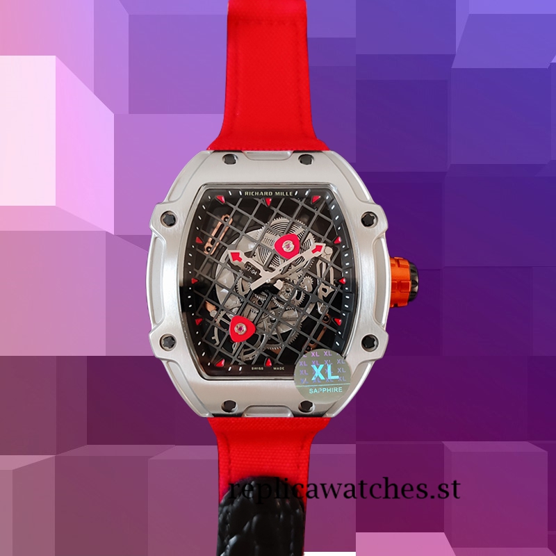 Richard Mille RM27-04 Men Around 38*48mm RM27-04-005 Transparent Dial Silver-tone - Image 5