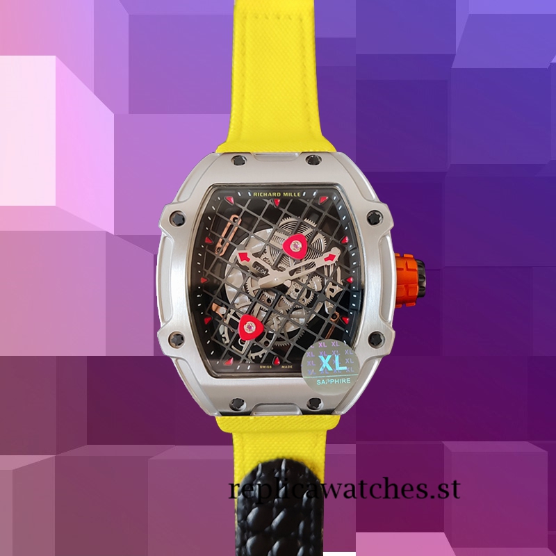 Richard Mille RM27-04 Men Around 38*48mm RM27-04-005 Transparent Dial Silver-tone - Image 9