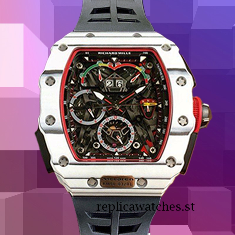 Richard Mille RM50-03 RM50-03-005 Around 50*44.5mm Men Mechanical White