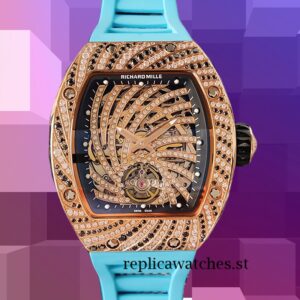Richard Mille RM51-02 Ladies RM51-02-009 Around 48*40mm Rose Gold-tone Diamond Paved Dial