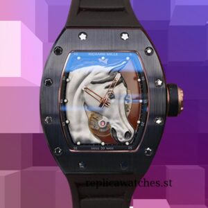 Richard Mille RM52-02 RM52-02-001 Men Around 50*41mm Black Horse Head Skeleton Dial
