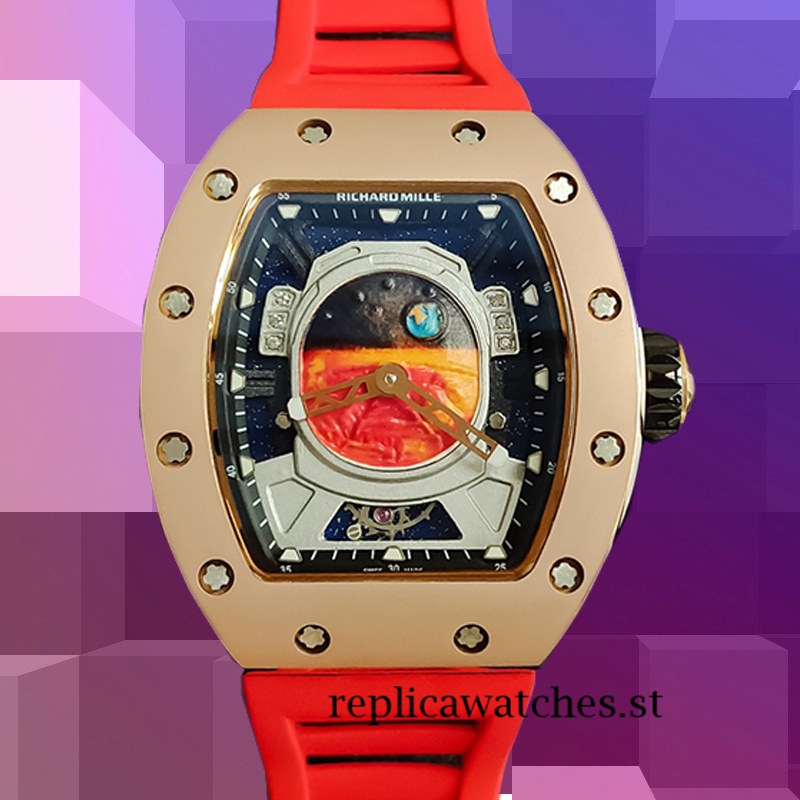 Richard Mille RM52-05 Men RM52-05-005 Around 50*42mm Rose Gold-tone