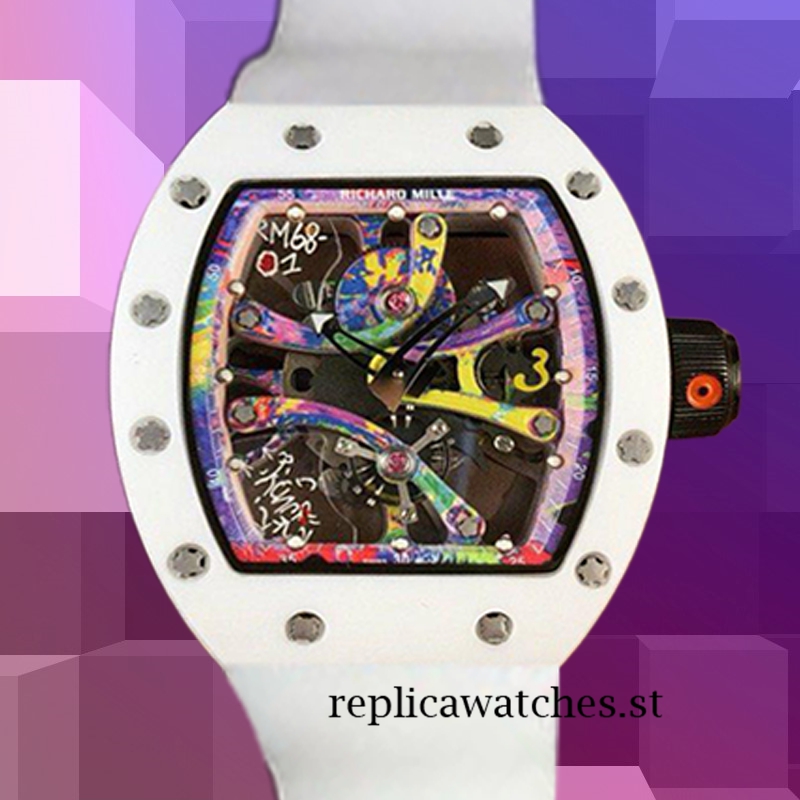 Richard Mille RM68-01 Men Around 50*40mm RM68-01-003 White Hand Wind