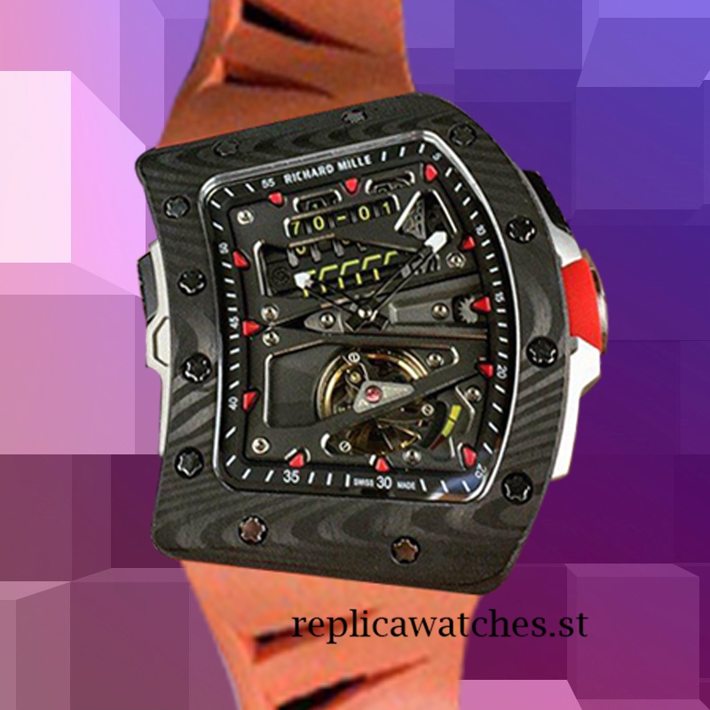 Richard Mille RM70-01 RM70-01-002 Around 49x55mm Men Dark Grey Dial Black