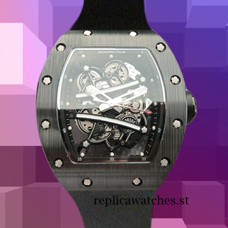 Richard Mille RM061 RM061-002 Men Around 50*40mm Skeleton Dial Hand Wind