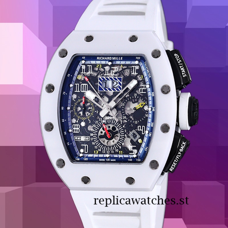 Richard Mille RM 011 50*40mm Men RM 011-028 Transparent Dial White