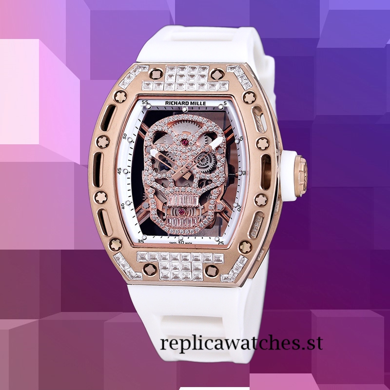 Richard Mille RM 052 50*42mm Men RM 052-013 Diamonds Skull Dial - Image 2