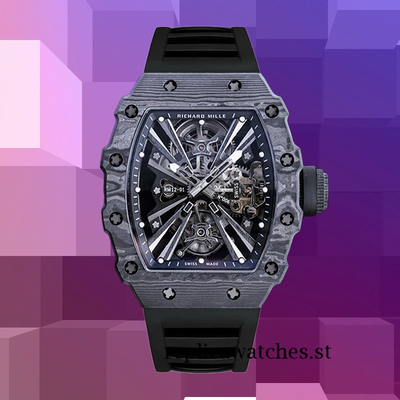 Richard Mille RM12-01 RM12-01 Men Around 50*40mm Black Transparent Dial - Image 2