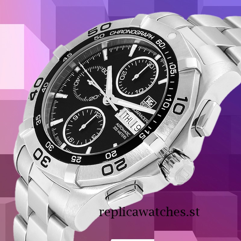 Tag Heuer Aquaracer Men's CAF2010.BA0815 Around 16mm Black Dial - Image 3
