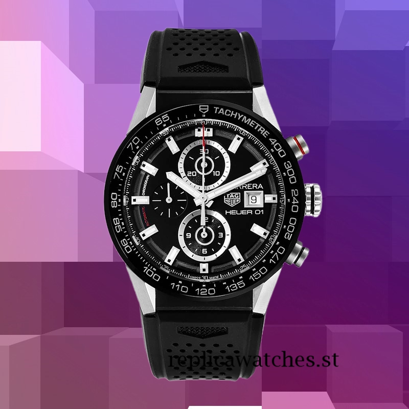 Tag Heuer Carrera CAR201Z.BA0714 15mm Men's Black Dial - Image 2
