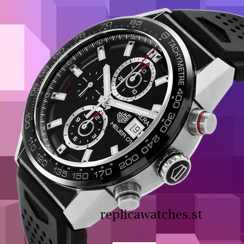 Tag Heuer Carrera CAR201Z.BA0714 15mm Men's Black Dial - Image 4
