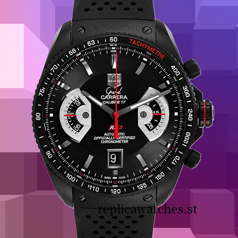 Tag Heuer Grand Carrera Around 15mm CAV518B.FT6016 Men's Black Dial 18cm