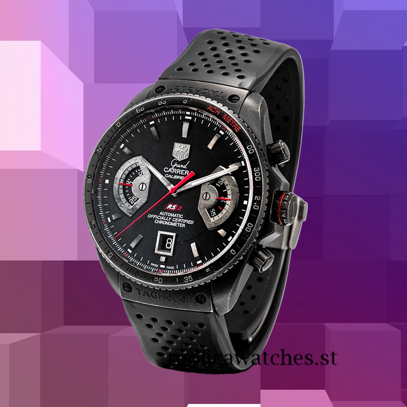 Tag Heuer Grand Carrera Around 15mm CAV518B.FT6016 Men's Black Dial 18cm - Image 4
