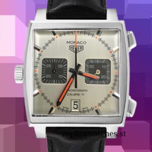Tag Heuer Monaco CAW211C.FC6241 15mm Men's Japanese Quartz Grey Dial