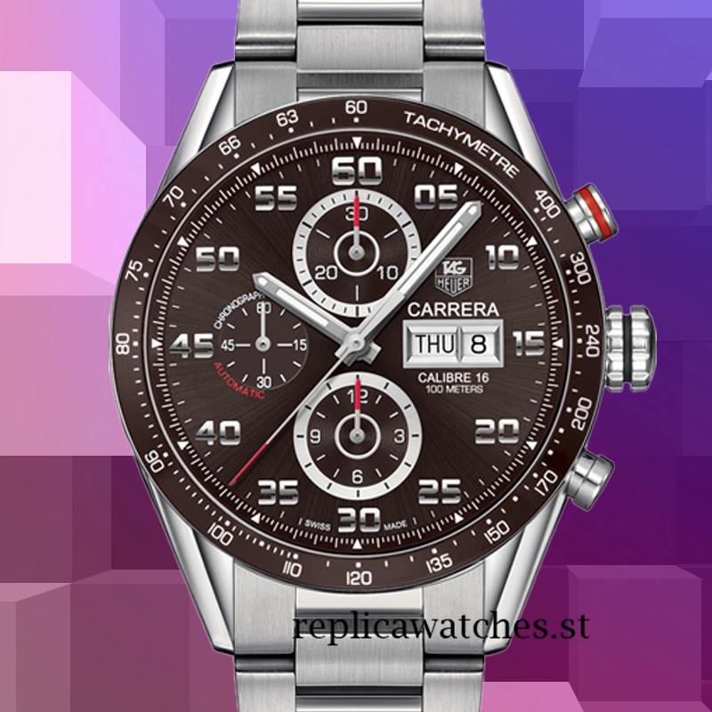 Tag Heuer Carrera Men's CV2A1S.BA0799 Around 15mm Brown Dial Automatic