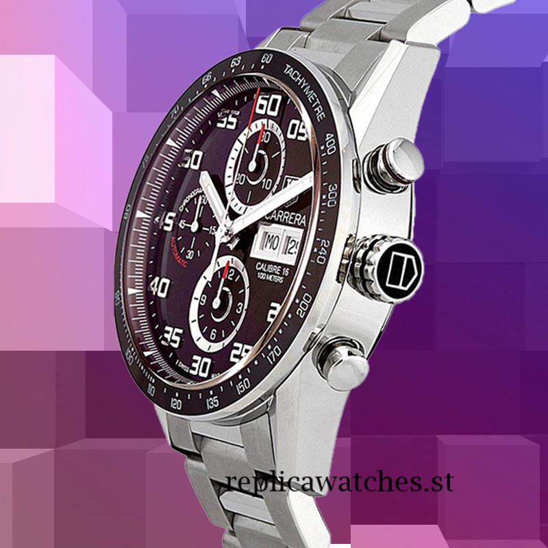 Tag Heuer Carrera Men's CV2A1S.BA0799 Around 15mm Brown Dial Automatic - Image 3