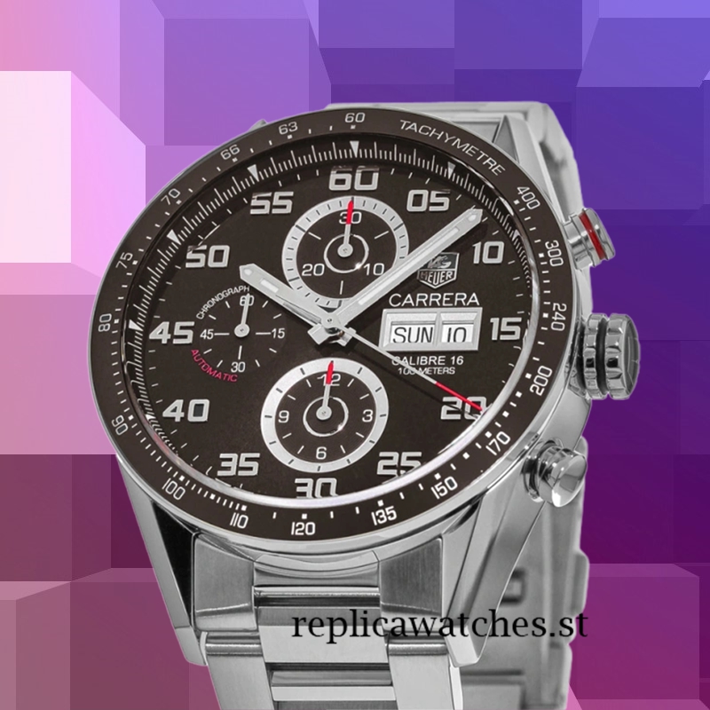 Tag Heuer Carrera Men's CV2A1S.BA0799 Around 15mm Brown Dial Automatic - Image 4