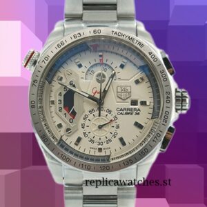 Tag Heuer Carrera Men's CarreraWSB008 15mm White Dial Japanese Quartz