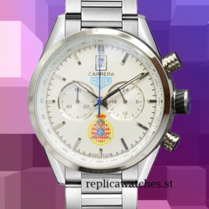 Tag Heuer Carrera Men Around 14mm CarreraWSB-014 Quartz White Dial