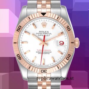Rolex Datejust Turn-o-graph 36mm 116261 Men's White Dial