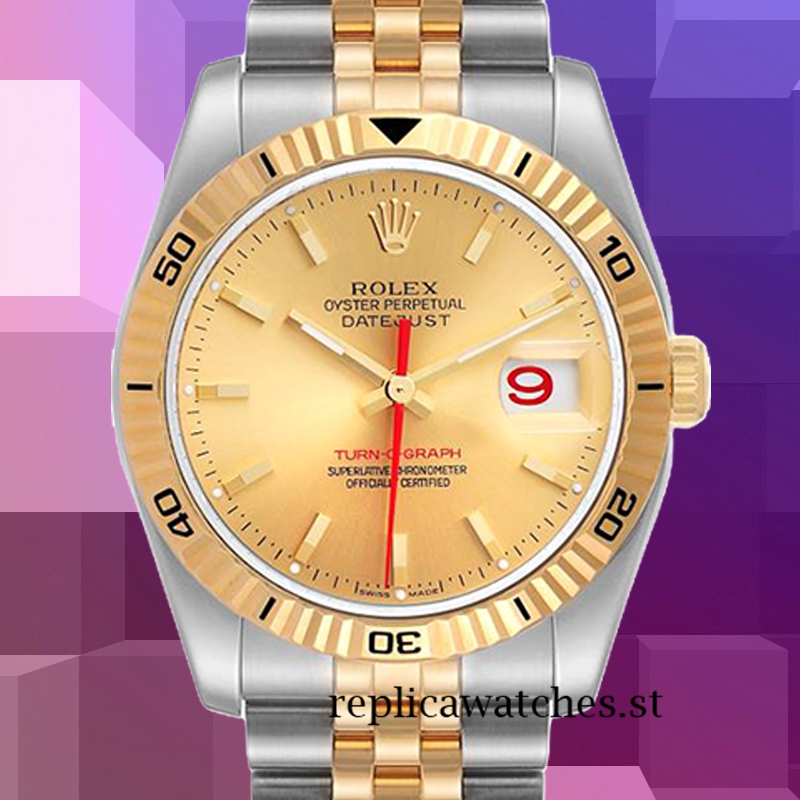 Rolex Datejust Turn-o-graph 36mm Men's 116263 Champagne Dial Automatic