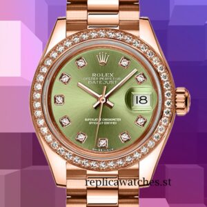 Rolex Datejust Ladies 28mm m279135rbr-0014 Automatic Rose Gold-tone